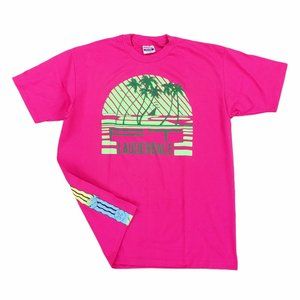 Vintage 90s Fort Ft Lauderdale Florida Neon T-Shirt USA Made Single Stitch Sz XL